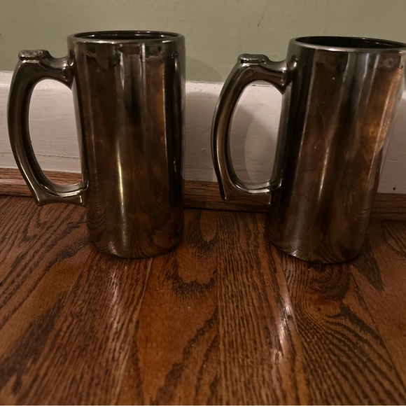 Vintage 1990 Universal Studios Florida Smoked Glass Drinking Mug Cups - Picture 2 of 3